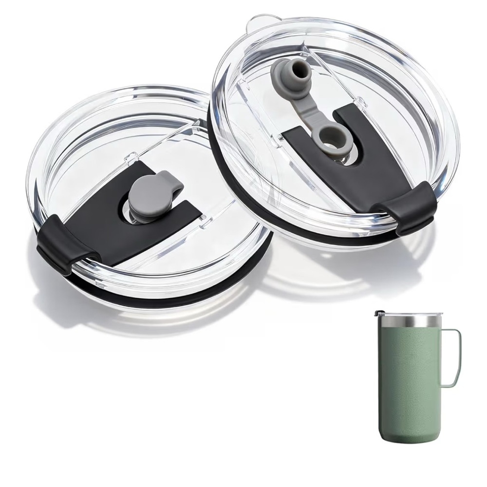 2 Pack Replacement Lids Compatible with Stanley 24oz 12oz Camp Mug, Spill Proo